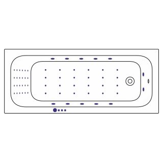 Гидромассажная ванна WHITECROSS Vibe 0105.170070.100.NANO.CR 170x70 см Nano хром